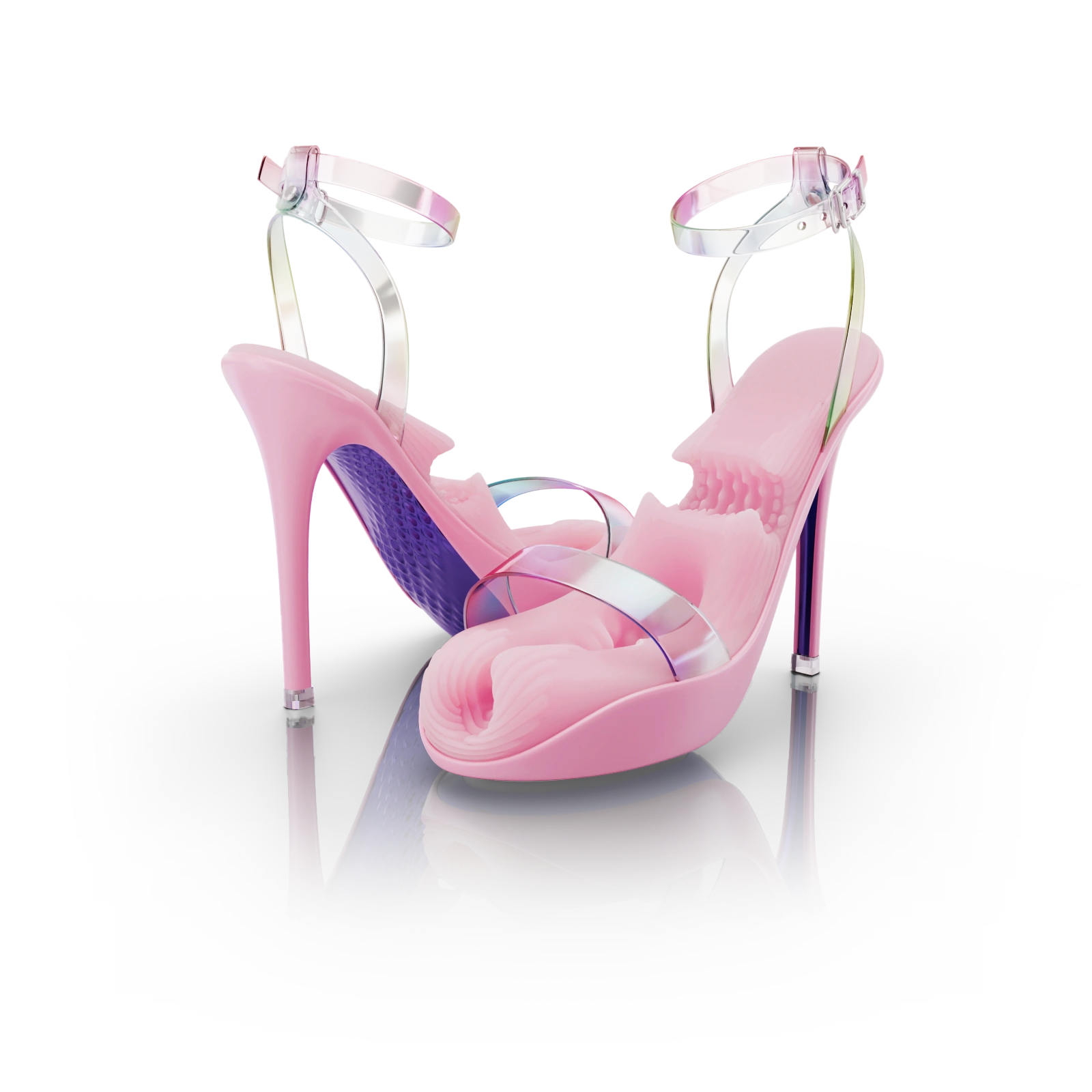 My Darling SolesFantasy heels in candy pink and iridescent lavender